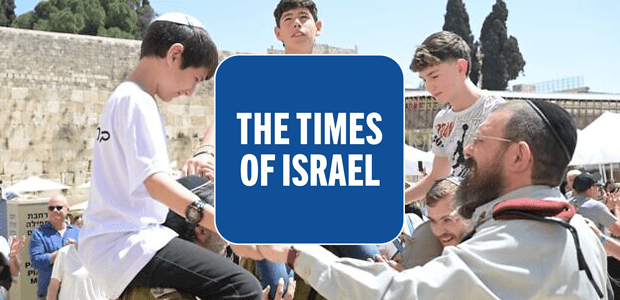 Times of Israel - Through pain of loss, IDF orphans celebrate bar and bat mitzvahs at Western Wall